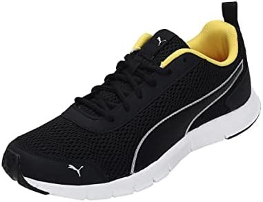 Puma Mens Rapid Runner Black-Silver-Sulphur Sneaker - 6 UK (37116605 ...