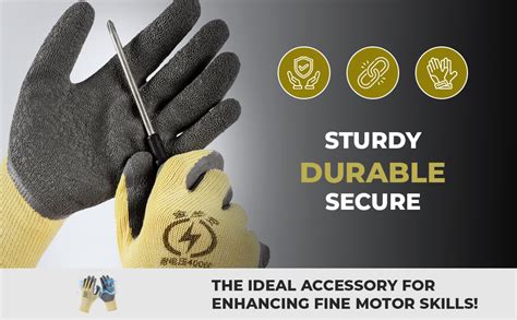 Electrical Insulated Gloves Full Palm Rubberization 400V High Voltage ...