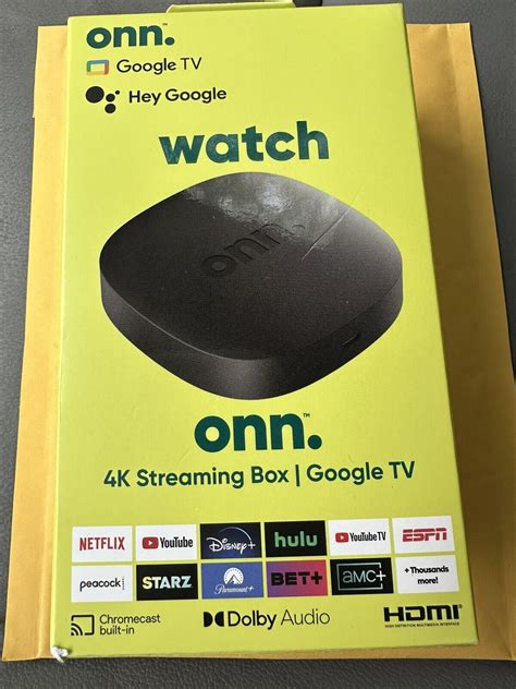 ONN Streaming Box 4K Streaming Wi-Fi Android TV UHD Google TV Device ...