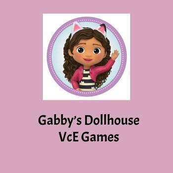 Gabby's Dollhouse Themed VcE Games! by A Little Helping Hand | TPT