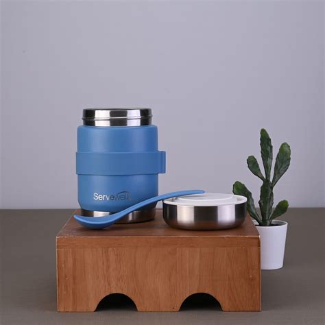 Buy SERVEWELL Hydration Stainless Steel Vacuum Lunch Box - 360ml from ...