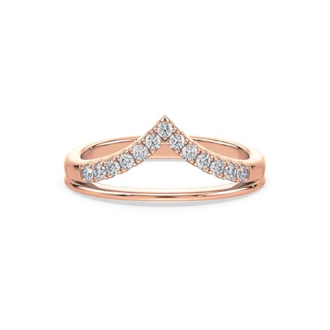 Elegant V-Shape Diamond Ring – Brilliantany