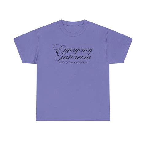 Emergency Intercom Drew & Enya Shirt Black Text Unisex Tee Podcast Fan ...