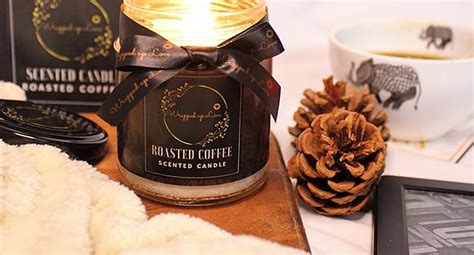 Wrapped up Love Soy Wax mini Scented Candles Pack of 2 (Roasted Coffee ...