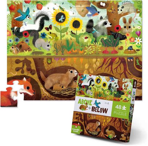 Amazon.com: Crocodile Creek Above + Below 48-Piece Jigsaw Floor Puzzle ...