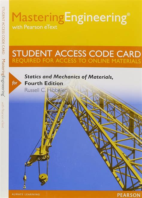 Mastering Engineering with Pearson eText - Standalone Access Card - for Statics and Mechanics of ...