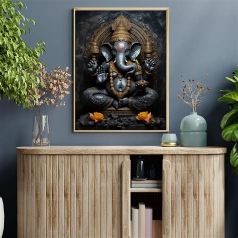 Buy Lord Ganesha Wall Art Hindu God Lord Ganesha Print Ganesha Online ...