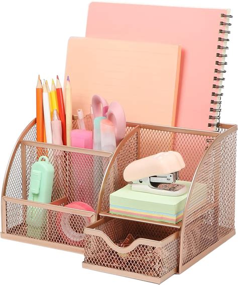 Beiz Rose Gold Desk Organizer and Accessories India | Ubuy