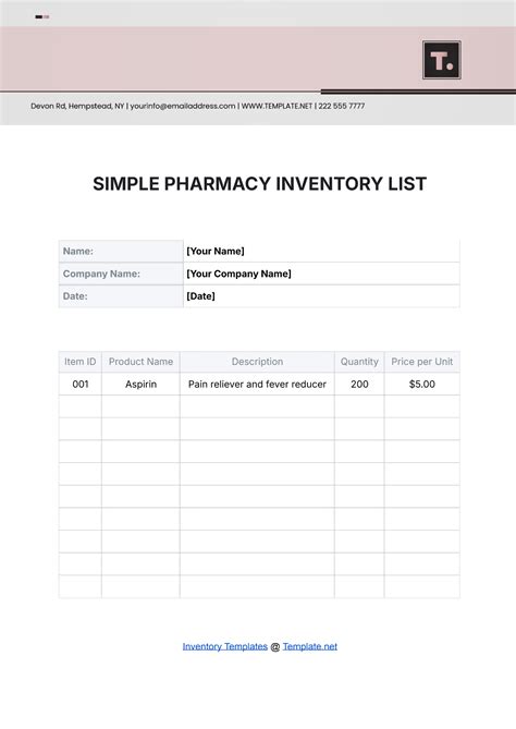 Free Pharmacy Templates to Edit Online