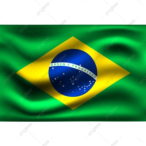 Bandera De Brasil Ondeando Ilustración 3d PNG ,dibujos Brasil Bandera ...