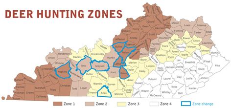 Kentucky Department of Fish & Wildlife Deer Hunting Zones and Seasons