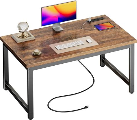 Huuger 48 x 24 inch Desk with Power Outlets & USB-C, India | Ubuy