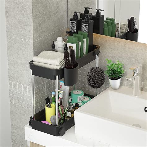 Buy AKTECKE Under Sink Organizers and Storage Rack, Upgrade 2 Tier ...