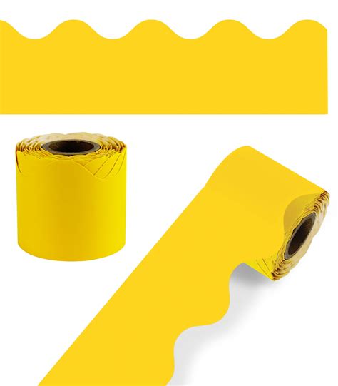 Buy Carson Dellosa 36 Ft Scalloped Yellow Bulletin Board Borders ...