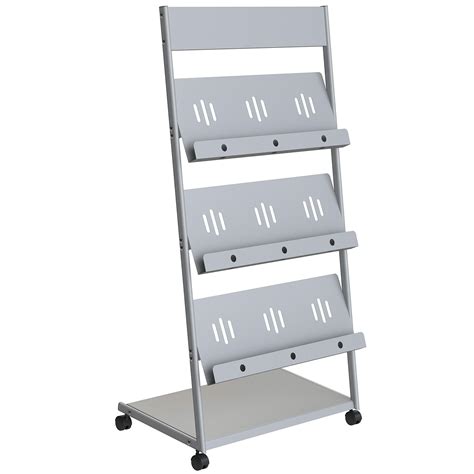 Pragati Systems Prime Quality Crca Steel Gemini 3-Tray Magazine Display ...