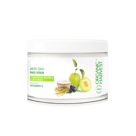 Buy Organic Harvest Anti-Tan Face Scrub: Kakadu Plum, Acai Berry & Rice ...