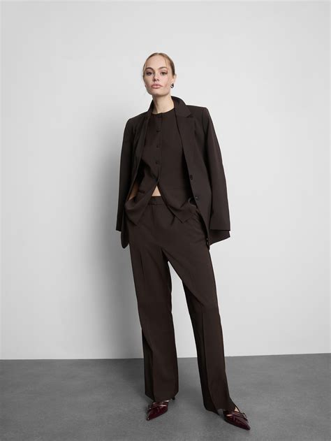 Womens Chocolate Mid Rise Tailored Trousers | Primark
