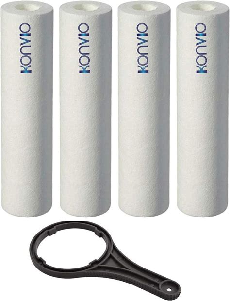 Noir Aqua - 5pcs PP Spun Filter + 1 Spanner | for All Types of RO Water ...