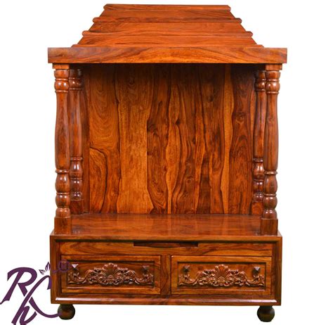 Solid Wooden Carving Prayer Unit - RAJ HANDICRAFT
