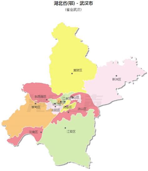 武汉市区各区划分地图展示_地图分享