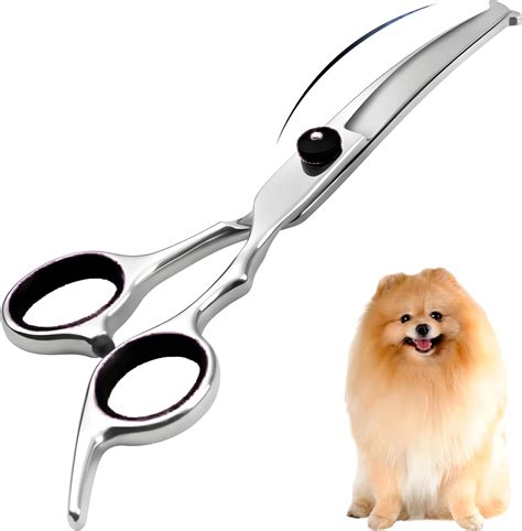 PawLites Downwards Curved Dog Grooming Scissors 6.69 inches Round Tips ...