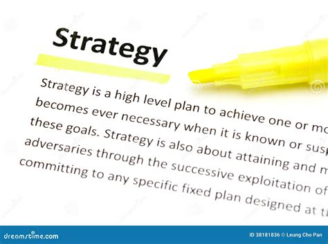 Definition of strategy stock photo. Image of book, leadership - 38181836