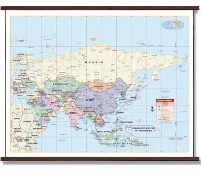 Asia Wall Map 的图像结果