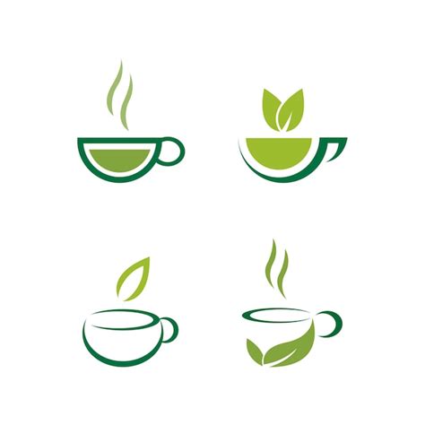 Cup of tea logo template vector icon illustration | Premium Vector