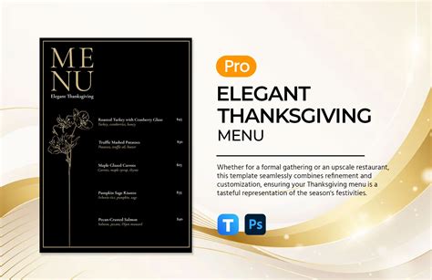Free Thanksgiving Menu Templates, Editable and Printable