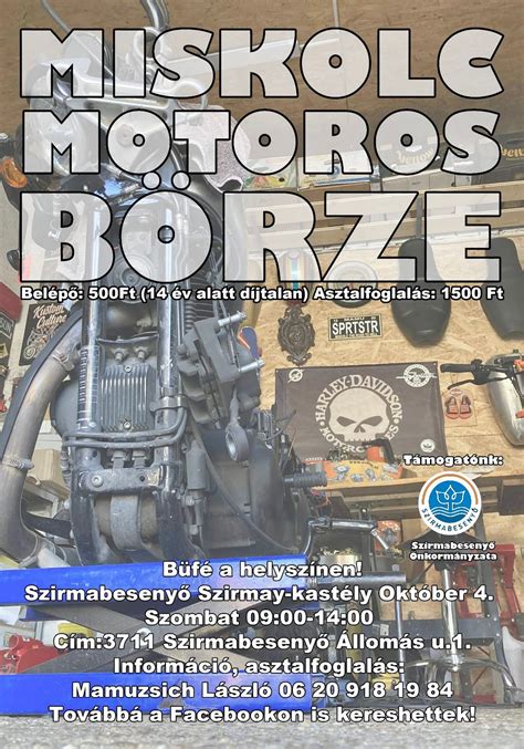 Miskolc Motoros Börze, Szirmabesenyő, Miskolc, 4 October 2025 | AllEvents