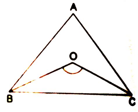 In a `DeltaABC,` the bisectors of `angleBandangleC` intersect each ...