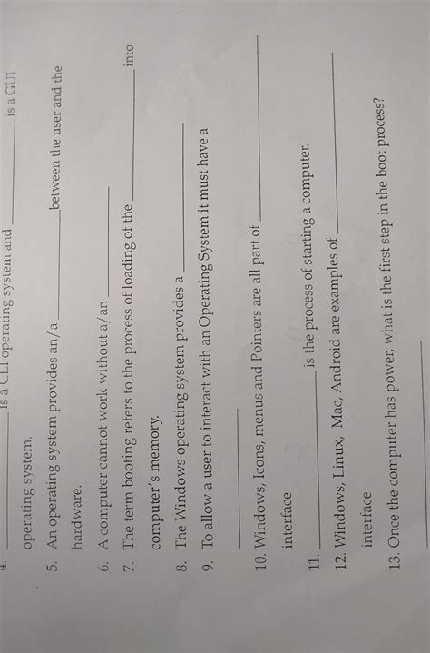 operath of operating systems 2. mac OS is an example of a 3. There are ...