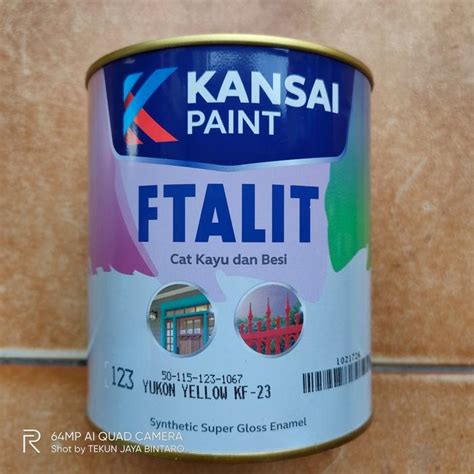 Jual Cat Ftalit 123 Yukon Yellow 1kg Cat Kayu Besi Solvent Kilap - Kota ...