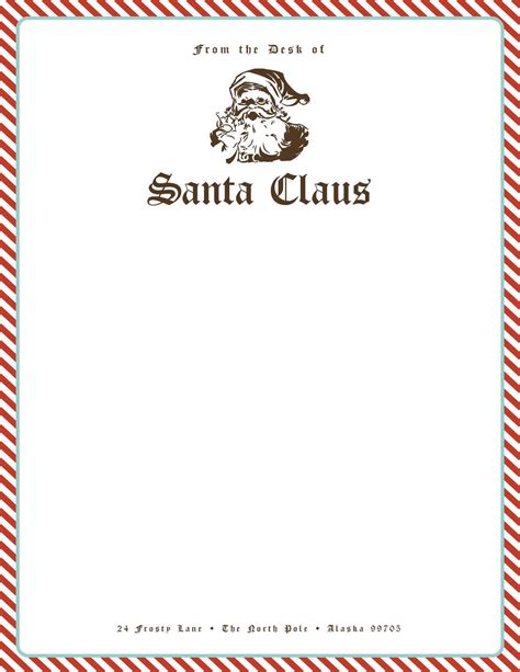 Santa Headed Paper Template