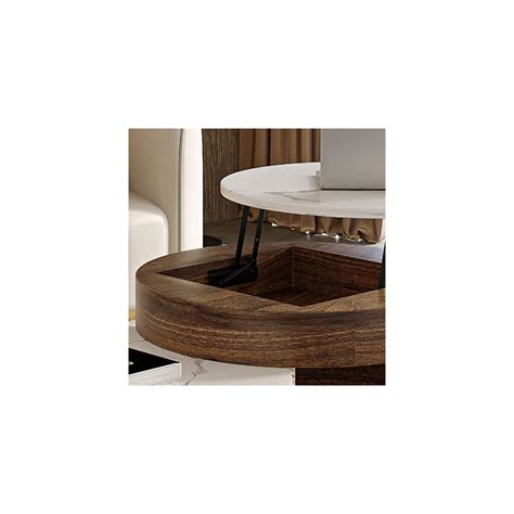 Buy Lift-Top Round Coffee Table for Living Room, Modern Retractable ...