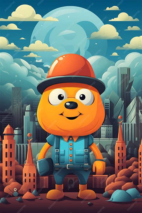 Premium AI Image | Poster of Groundhog Wearing a Hard Hat and Holding ...