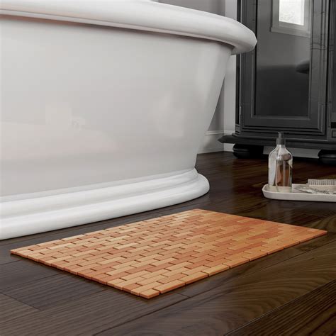 Decorative Wood Bath Mats