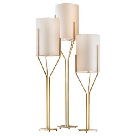 Set of 3 Arborescence Satin Brass Floor Lamps by Hervé Langlais For ...