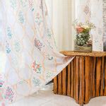 Buy Yellow Floral Symphony Printed Sheer Linen Curtains | Urban Space ...