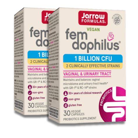 Jarrow Formulas Fem-Dophilus 益生菌 1 億 CFU 2 臨床有效膳食應變,韓國 | 蝦皮購物