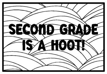 SECOND GRADE IS A HOOT! Owl Coloring Pages, Owl Classroom Quotes, Fall ...