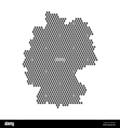Germany country map made with bitcoin crypto currency logo Stock Vector Image & Art - Alamy