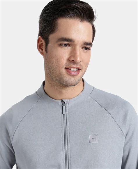 Buy Super Combed Cotton Rich Pique Fabric Jacket with Ribbed Cuffs ...