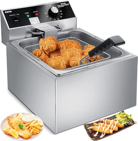 Amazon.com: KHTD Commercial Deep Fryer, 11.6QT/11L Extra Large Electric ...