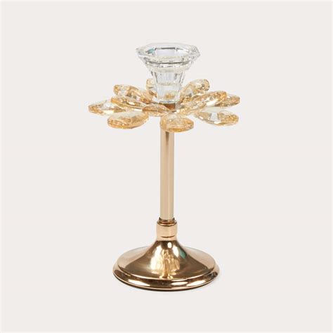 Golden Brass Candle Stand with Glass Votive Holders for Festive Decor
