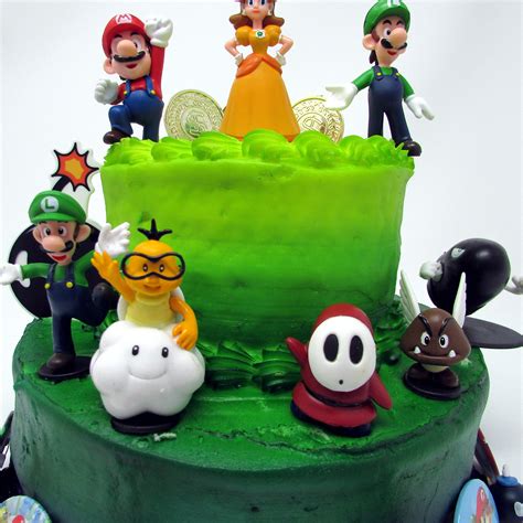 Buy Mario Brothers Birthday Party 22 Piece Mario Birthday Cake Topper ...