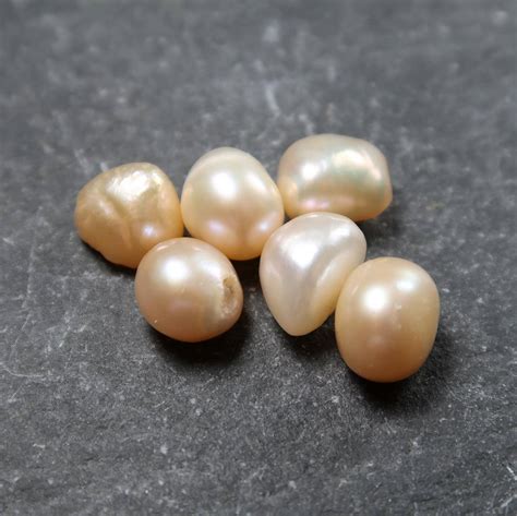 7-8mm Freshwater pearl, large hole pearls, white natural pearl bead ...