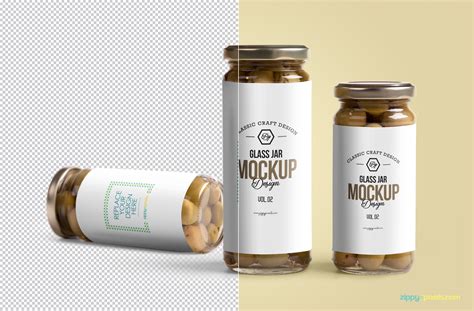 Free Glass Jar Mockup | ZippyPixels
