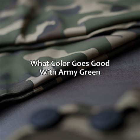 What Color Goes Good With Army Green - colorscombo.com