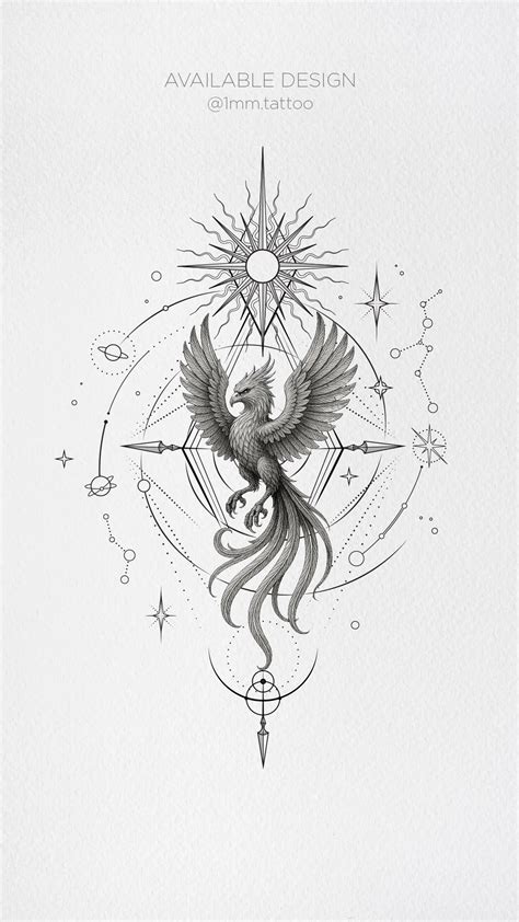 Fine line phoenix tattoo - Bronctattooaus.com